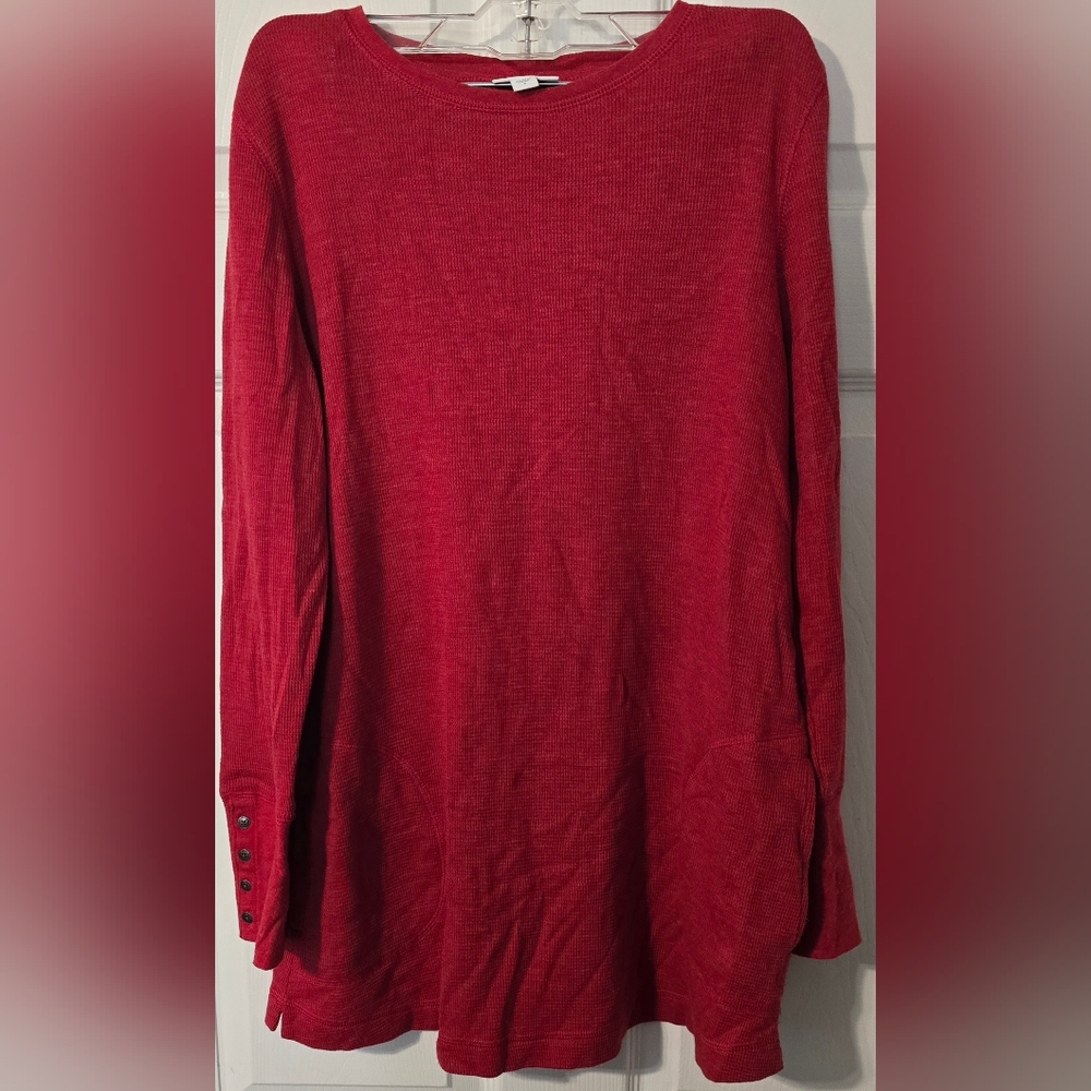 J.JILL Women's Long Sleeve Crew Neck Tunic Top size small